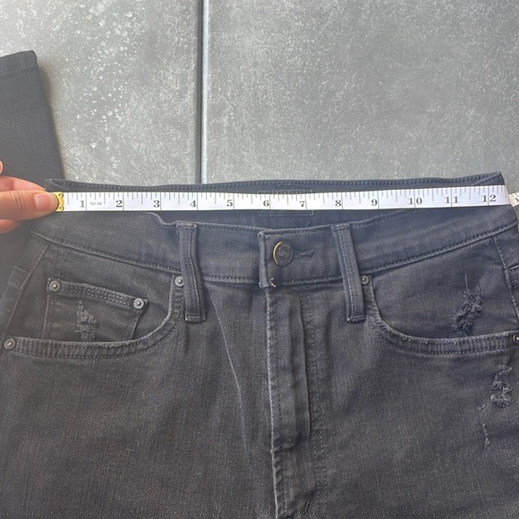 Mother Denim High Waisted Rider Ankle Guilty Black Distressed - Picture 5 of 6